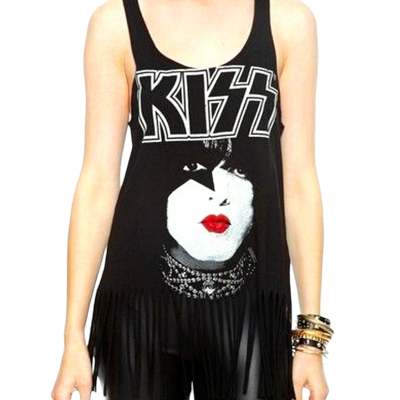 Tops - KISS Paul Stanley Fringe Tank Top